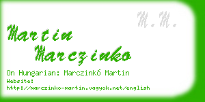 martin marczinko business card